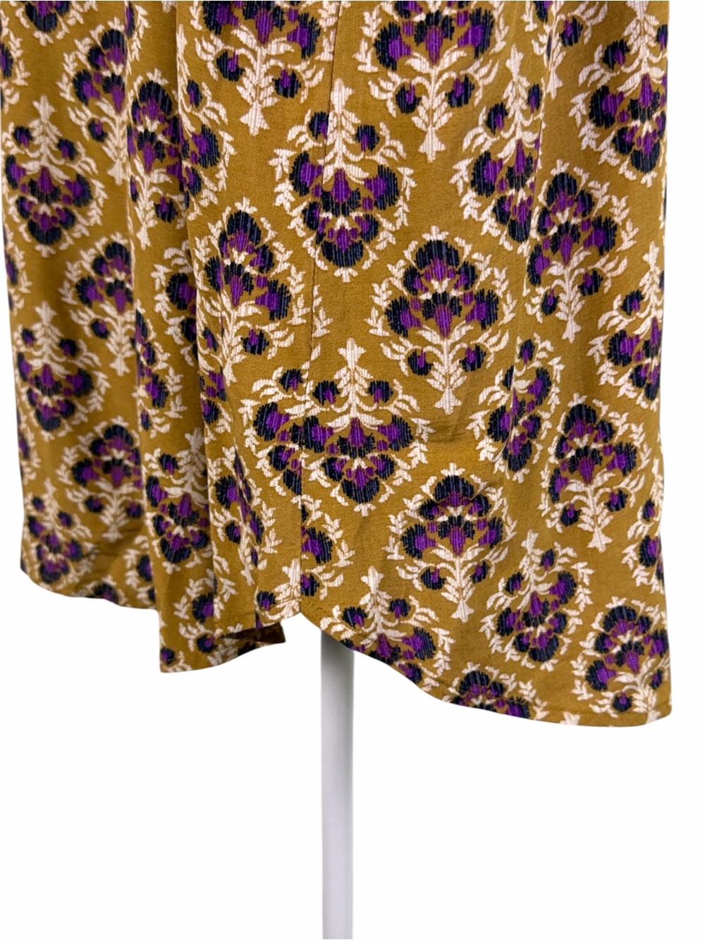 J.Jill Mustard Purple Floral Rayon Button Tunic Estimated XL - Picture 8 of 12